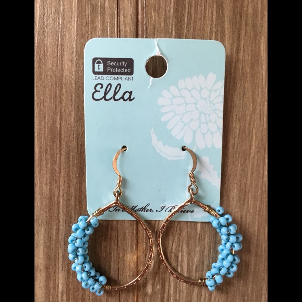 Earrings With Turquoise like Beads